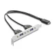 Delock USB E típusú A kulcsos dugós csatlakozó   2 x USB 5 Gbps A-típusú aljzat, rekeszrögzítéses csatlakozókábel, 35,5 cm