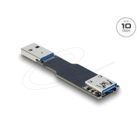   Delock USB 10 Gbps adapter USB A-típusú aljzat   dugós csatlakozó, egyenes, lapos kialakítású