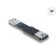 Delock USB 10 Gbps adapter USB A-típusú aljzat   dugós csatlakozó, egyenes, lapos kialakítású