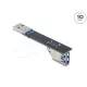 Delock USB 10 Gbps adapter USB A-típusú aljzat   dugó csatlakozó, 90 -ban lefelé elforgatott