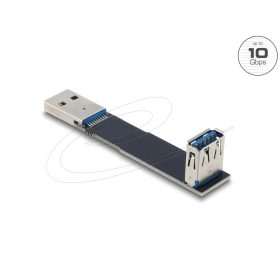   Delock USB 10 Gbps adapter USB A-típusú aljzat   dugó csatlakozó, 90 -ban hajlított