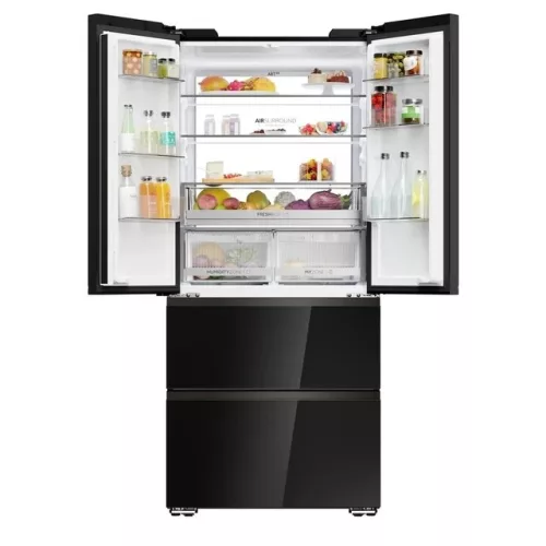 Haier HFKR7819DNGB hűtőszekrény, 4 ajtós, 468 liter, fekete
