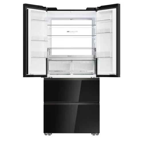 Haier HFKR7819DNGB hűtőszekrény, 4 ajtós, 468 liter, fekete