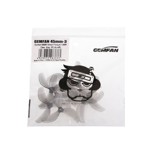 Gemfan 45mm Three-blade Propellers Gray | Drone Propellers | 8 pcs