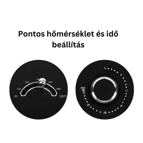 KOOC 3.5L Nagy Kapacitású Forrólevegős sütő, Időzítő, Tapadás mentes bevonat, Memória Zöld