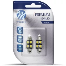   M-Tech, LB328W Szofita Led Izzó, Fehér 36mm, Canbus 12V C5W