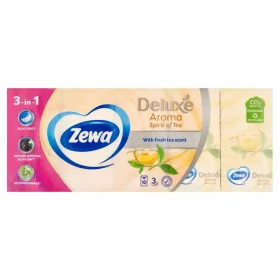   Zewa Deluxe papírzsebkendő 3 rétegű 10x10 db Spirit Of Tea