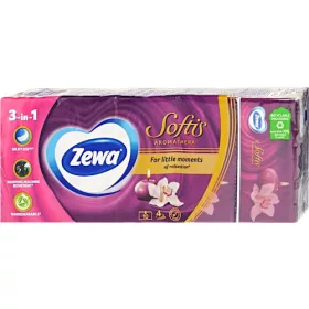 Zewa Softis papírzsebkendő 4 rétegű 10x9 db Aromatherapy
