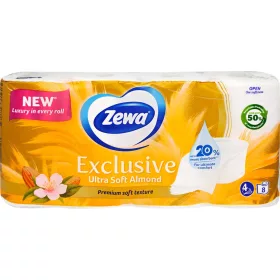   Zewa Exclusive toalettpapír 4 rétegű 8 tekercs Almond Milk