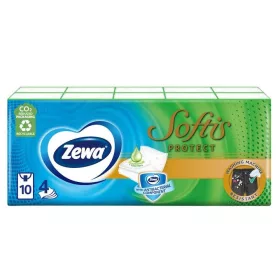 Zewa Softis papírzsebkendő 4 rétegű 10x9 db Protect
