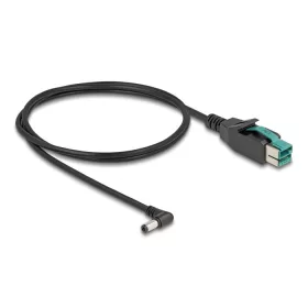  Delock PoweredUSB kábel apa 12 V - DC 5,5 x 2,1 mm apa ívelt 1 m (80011)