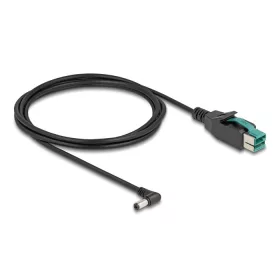   Delock PoweredUSB kábel apa 12 V - DC 5,5 x 2,1 mm apa ívelt 2 m (80012)