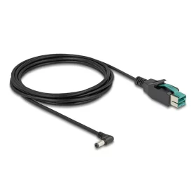   Delock PoweredUSB kábel apa 12 V - DC 5,5 x 2,1 mm apa ívelt 3 m (80013)