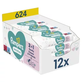 Pampers törlőkendő Sensitive 12x52 db (nem bontható)