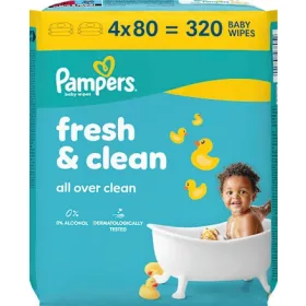 Pampers törlőkendő 4x80 db Fresh Clean