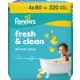 Pampers törlőkendő 4x80 db Fresh Clean