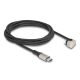 Delock Adat- és töltőkábel USB Type-C  - Lightning  iPhone  és iPad  180 -ban hajlított 2 m Mfi