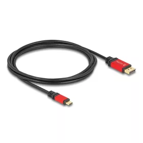   Delock USB Type-C  - DisplayPort kábel (DP Alt Mode) 8K 30 Hz-hez HDR funkcióval 2 m piros