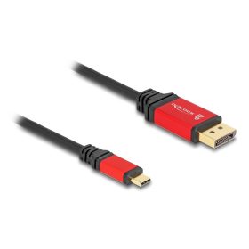   Delock USB Type-C  - DisplayPort kábel (DP Alt Mode) 8K 30 Hz-hez HDR funkcióval 3 m piros