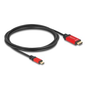   Delock USB Type-C  - HDMI kábel (DP Alt Mode) 8K 60 Hz-hez HDR 2m piros (80096)