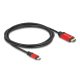 Delock USB Type-C  - HDMI kábel (DP Alt Mode) 8K 60 Hz-hez HDR 2m piros (80096)
