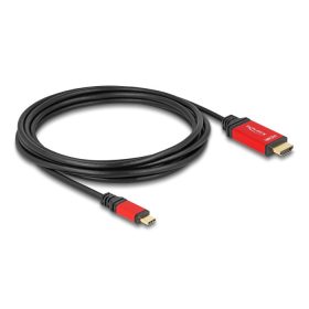   Delock USB Type-C  - HDMI kábel (DP Alt Mode) 8K 60 Hz-hez HDR 3m piros (80097)