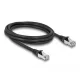 Delock RJ45 hálózati kábel Cat.6A S/FTP PUR kültéri 0,5 m fekete
