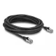 Delock RJ45 hálózati kábel Cat.6A S/FTP PUR kültéri 3 m fekete
