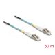 Delock Üvegszálas optikai kábel LC Duplex - LC Duplex egyszerű többszörös, OM3, 50 m