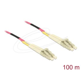   Delock Üvegszálas optikai kábel LC Duplex - LC Duplex egyszerű többszörös, OM4, 100 m