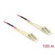 Delock Üvegszálas optikai kábel LC Duplex - LC Duplex egyszerű többszörös, OM4, 100 m