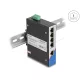 Delock Ipari Gigabit Ethernet Elosztó 5 port RJ45 DIN sínhez