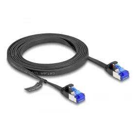   Delock RJ45 lapos patch kábel apa - apa Cat.6A flexibilis 2 m fekete (80176)