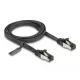 Delock RJ45 lapos patch kábel apa - apa Cat.8.1 flexibilis 1 m fekete (80179)