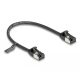 Delock RJ45 kábel apa - apa Cat.8.1 flexibilis 0,25 m fekete (80181)