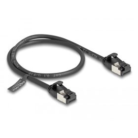   Delock RJ45 kábel apa - apa Cat.8.1 flexibilis 0,5 m fekete (80182)