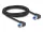 Delock RJ45 hálózati kábel Cat.6A S/FTP jobbra hajló 2 m fekete (80215)