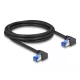 Delock RJ45 hálózati kábel Cat.6A S/FTP jobbra hajló 2 m fekete (80215)