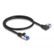Delock RJ45 hálózati kábel Cat.6A S/FTP egyenes / balra hajló 0,5 m fekete (80217)