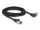 Delock RJ45 hálózati kábel Cat.6A S/FTP egyenes / balra hajló 3 m fekete (80220)