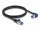 Delock RJ45 hálózati kábel Cat.6A S/FTP egyenes / jobbra hajló 1 m fekete (80222)