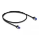 Delock RJ45 hálózati kábel Cat.6A S/FTP vékony 0,5 m fekete (80226)
