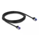 Delock RJ45 hálózati kábel Cat.6A S/FTP vékony 3 m fekete (80229)