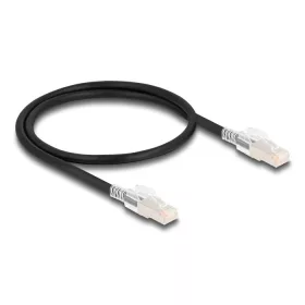   Delock RJ45 hálózati kábel Cat.6A S/FTP biztonsági klipsz csomaggal 0,5 m fekete