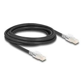   Delock RJ45 hálózati kábel Cat.6A S/FTP biztonsági klipsz csomaggal 3 m fekete