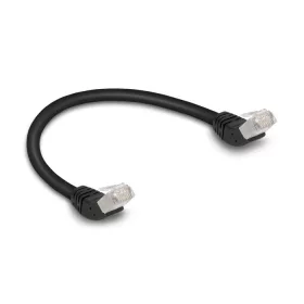   Delock RJ45 hálózati kábel Cat.6A S/FTP 45  fokban felfelé hajló 0,25 m fekete (80259)