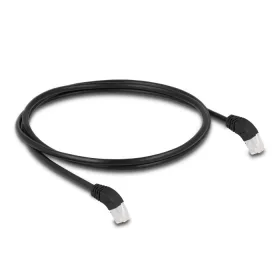   Delock RJ45 hálózati kábel Cat.6A S/FTP 45  fokban lefelé hajló 1 m fekete (80275)