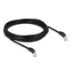 Delock RJ45 hálózati kábel Cat.6A S/FTP 45  fokban lefelé hajló 5 m fekete (80278)
