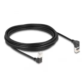   Delock RJ45 hálózati kábel Cat.6A S/FTP vékony 90  fokban felfelé / lefelé hajló 5 m fekete