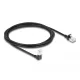 Delock RJ45 hálózati kábel Cat.6A S/FTP vékony 90  fokban lefelé hajló / egyenes 2 m fekete
